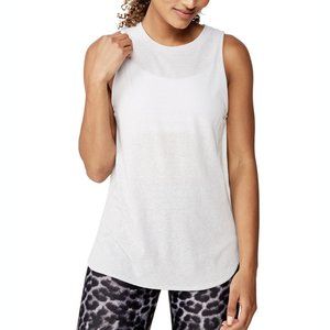 Cotton On Body Womens Sleeveless Active Curve Hem Tank Top Gray M XL